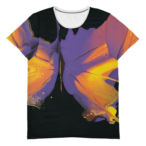 Fluid T-Shirt - Purple Butterfly